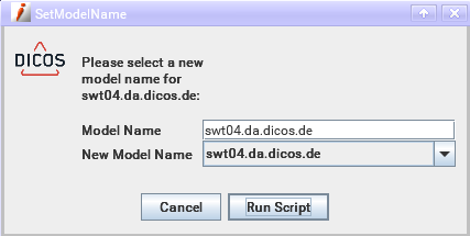 Script parameter dialog
