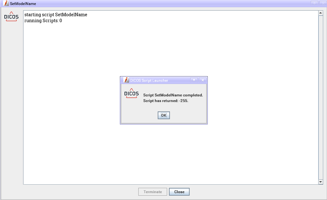 Script output window